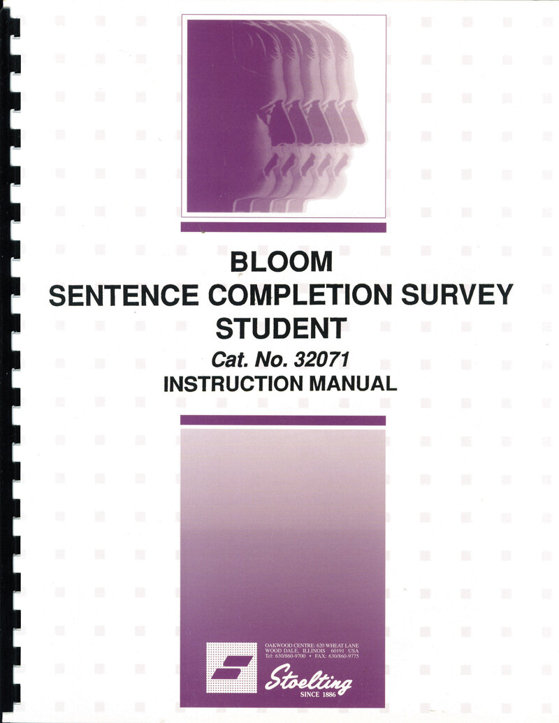 Bloom Sentence Completion Survey